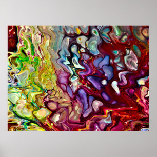 Poster Étude Abstraite des couleurs 232,