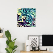 Poster Étude Abstraite des couleurs 298, (Bureau à domicile)