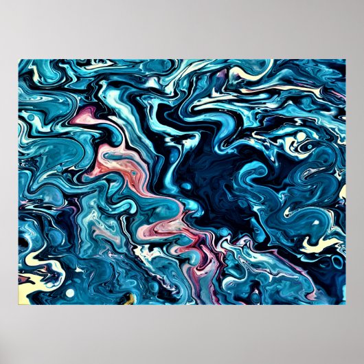 Poster Étude Abstraite des couleurs 347, (Devant)