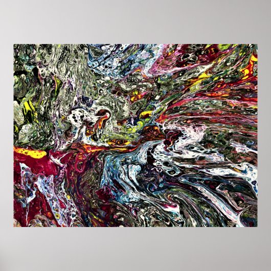 Poster Étude Abstraite des couleurs 45, (Devant)