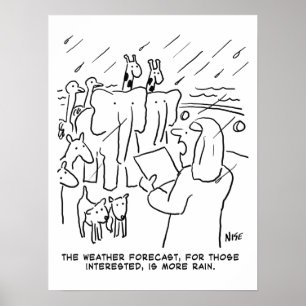 Poster Etude biblique drôle ou histoire biblique de l'arc