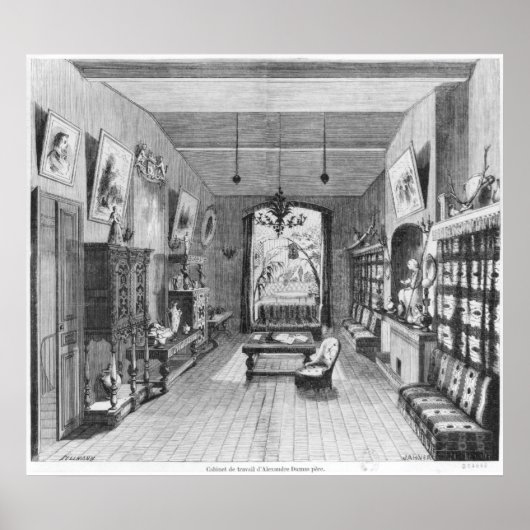 Poster Étude d'Alexandre Dumas Pere (Devant)