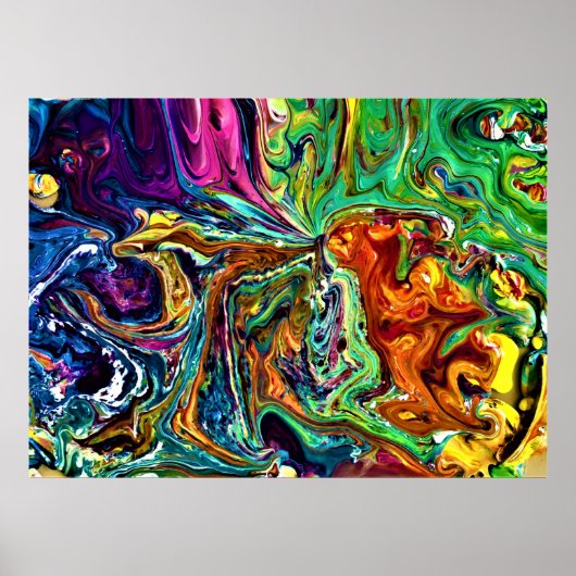 Poster Étude de couleur Abstraite 1, (Devant)