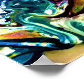 Poster Étude de couleur Abstraite 1, (Coin)