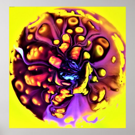 Poster Étude de couleur abstraite 190, (Devant)