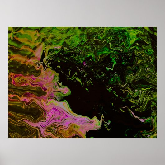 Poster Étude de couleur abstraite 489, (Devant)