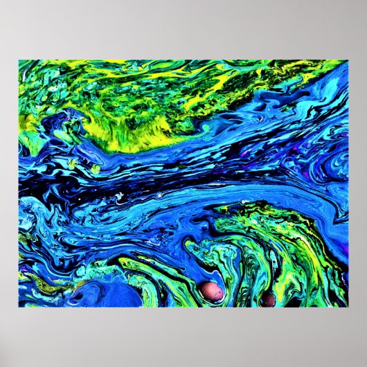 Poster Étude de couleur abstraite 56, (Devant)