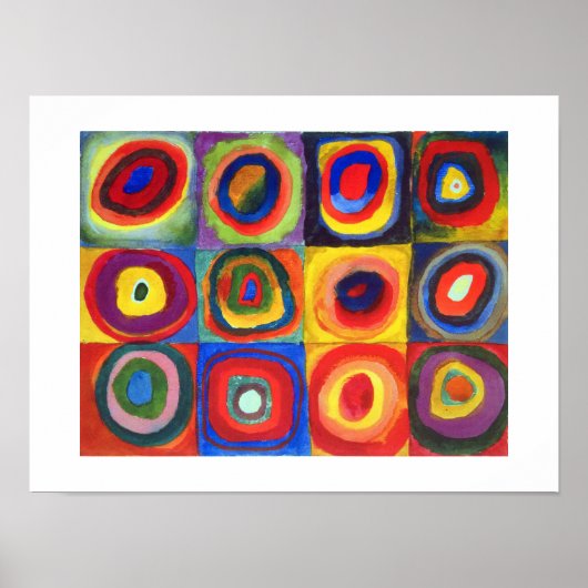 Poster Étude de couleur par Wassily Kandinsky (Devant)