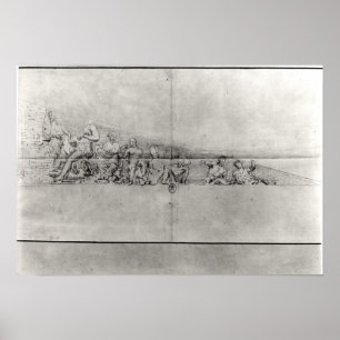 Poster Étude de la frise d'un fronton