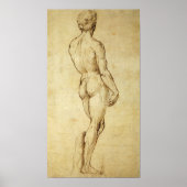 Poster Étude de la statue de David de Michelangelo par Ra (Devant)