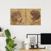 Poster Étude de la tête d'un enfant (Bureau à domicile)