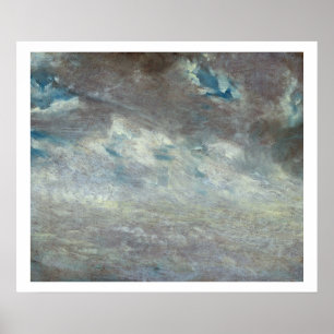 Poster Étude de nuage, 1821 (huile sur le papier à bord