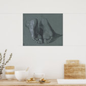 Poster Étude de Two Feet par Albrecht Durer (Cuisine)