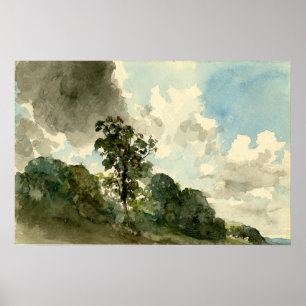 Poster Étude des nuages et des arbres - John Constable