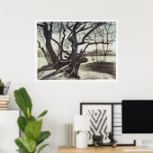 Poster Étude d'un arbre par Vincent Van Gogh (Bureau à domicile)