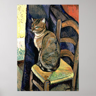 Poster Étude d'un chat, peinture d'art (pas de cadre)