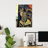 Poster Étude d'un chat, peinture d'art (pas de cadre) (Bureau à domicile)