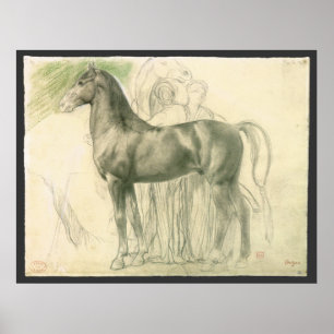 Poster Étude d'un cheval par Edgar Degas, beaux-arts