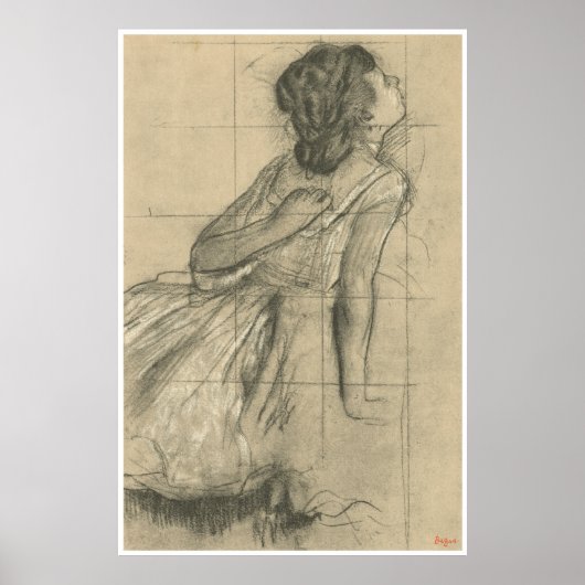 Poster Étude d'une danseuse, 1874 - Edgar Degas (Devant)