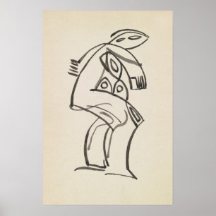 Poster Étude d'une figure féminine   Henri Gaudier-Brzesk