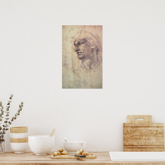 Poster Étude d'une tête (Cuisine)