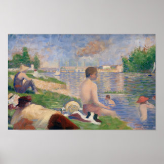 Poster Étude finale pour "Bathers at Asnières" par Seurat
