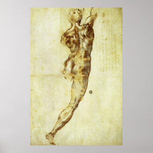 Poster Étude pour la Bataille de Cascina de Michel-Ange