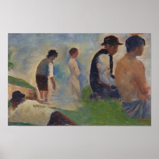 Poster Étude pour les Bathers à Asnières (Devant)