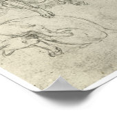 Poster Études d'un chien et d'un chat, Léonard de Vinci (Coin)