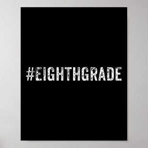 Poster Etudiant de 8e année ou enseignant Cadeau tendance