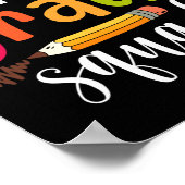 Poster Étudiant De L'Équipe De Niveau Supérieur Rentrer À (Coin)