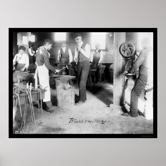 Poster Étudiants afro-américains de Blacksmithing 1900 (Devant)