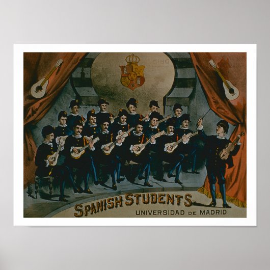 Poster 'Etudiants espagnols, Université de Madrid' (coule (Devant)