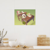 Poster Étudier dur (Cuisine)