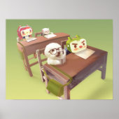 Poster Étudier dur (Devant)