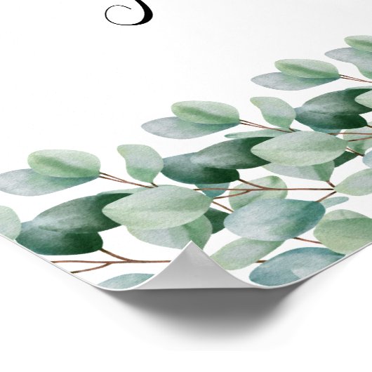 Poster Eucalyptus Botanical Greenery  Wedding (Coin)