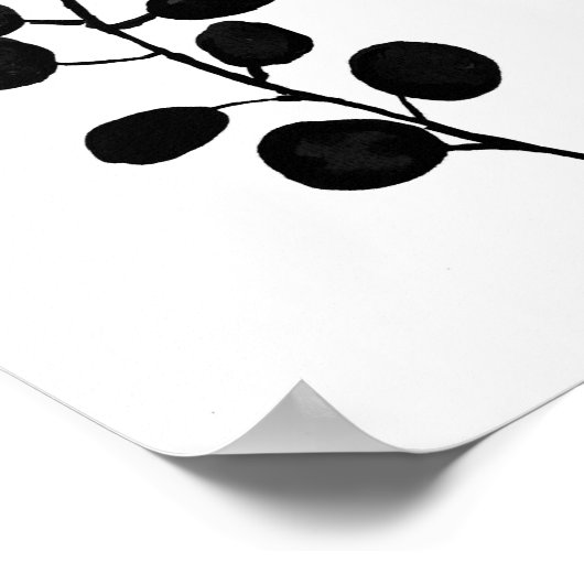 Poster Eucalyptus Botanique Plante Aquarelle Peinture (Coin)