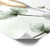 Poster Eucalyptus Brunch Baby shower Champagne Bienvenue (Coin)