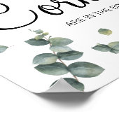 Poster Eucalyptus Combien de Corks signe de jeu de douche (Coin)