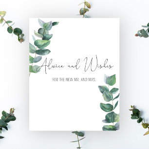 Poster Eucalyptus - Conseils et Vœux pour les jeunes mari