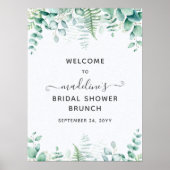 Poster Eucalyptus de verdure Brunch Enterrement de vie de (Devant)