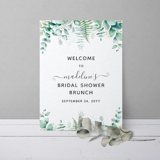 Poster Eucalyptus de verdure Brunch Enterrement de vie de