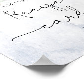 Poster Eucalyptus d'hiver laissez votre carte de recette  (Coin)