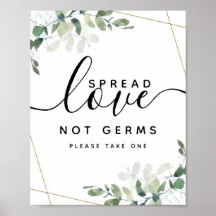 Poster Eucalyptus Étaler Amour Pas Germes Sanitizer À La
