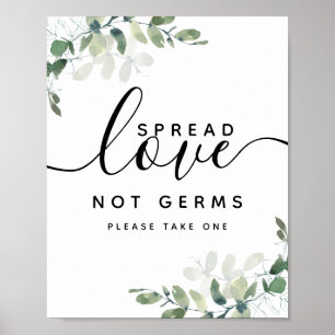 Poster Eucalyptus Étaler Amour Pas Germes Sanitizer À La