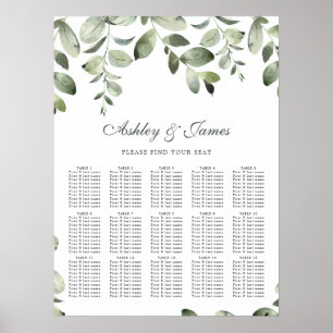 Poster Eucalyptus Feuillage de verdure Mariage