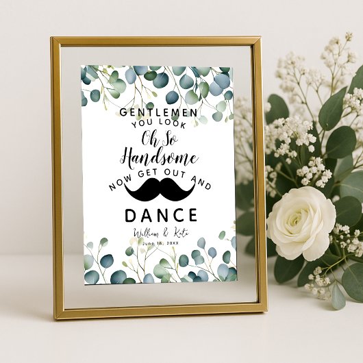 Poster Eucalyptus feuillage GENTLEMEN SALLE DE BAINS mari