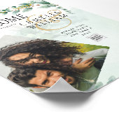 Poster Eucalyptus Feuille OR MARIAGE QR CODE BUDGET (Coin)