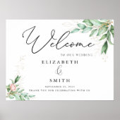 Poster Eucalyptus Feuilles Calligraphie simple et élégant (Devant)