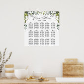 Poster Eucalyptus Floral 15 Tables Mariage CHART DE SIÈGE (Cuisine)